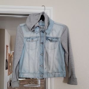 Mudd Ombre/Light Wash Jean Jacket w/ Hoodie